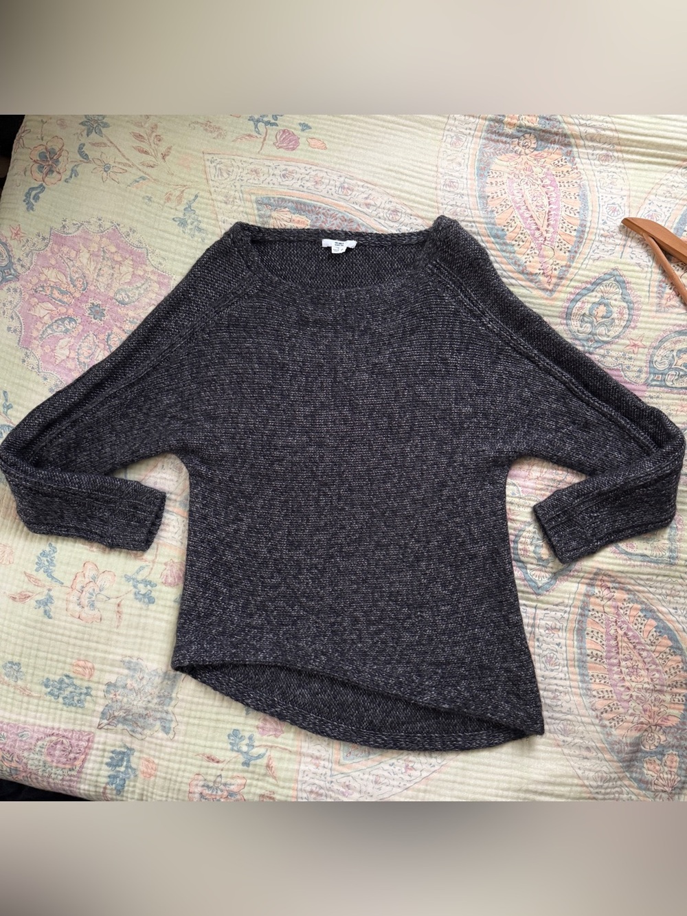 Helmut Lang Gray Alpaca Wool Asymmetrical Knit Sweater